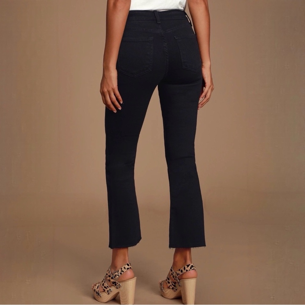 Just Black Women's High-Rise Black Crop Flare Jeans - Picture 3 of 9